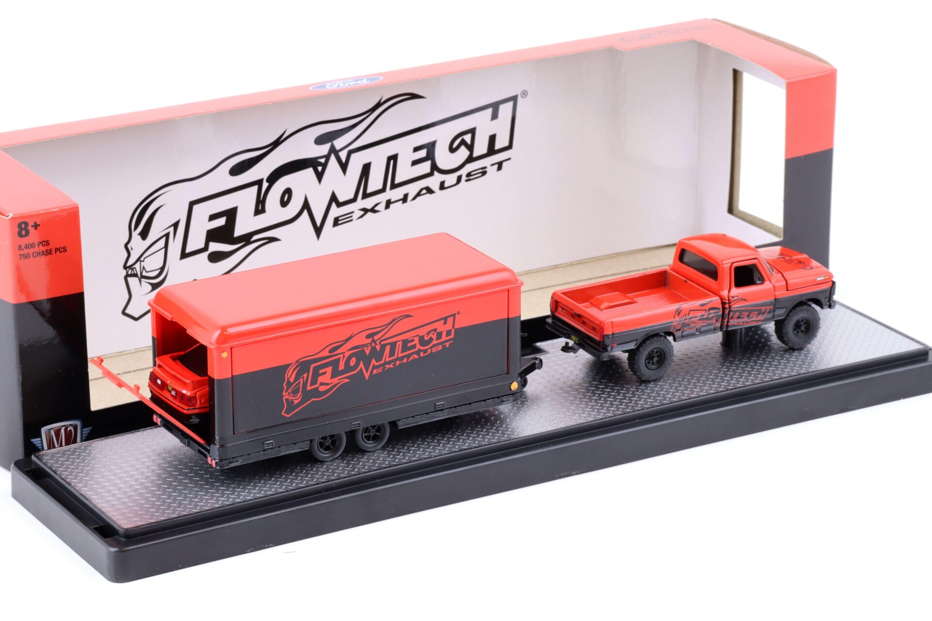 1:64 M2 Machines 1972 Ford F-250 Explorer 4x4 & 1988 Ford Mustang GT Custom FLOWTECH EXHAUST