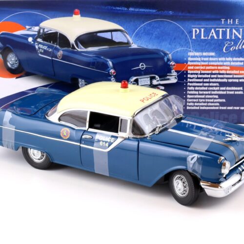1:18 Sun Star 1955 Pontiac Star Chief Hard Top Police Car blue / beige