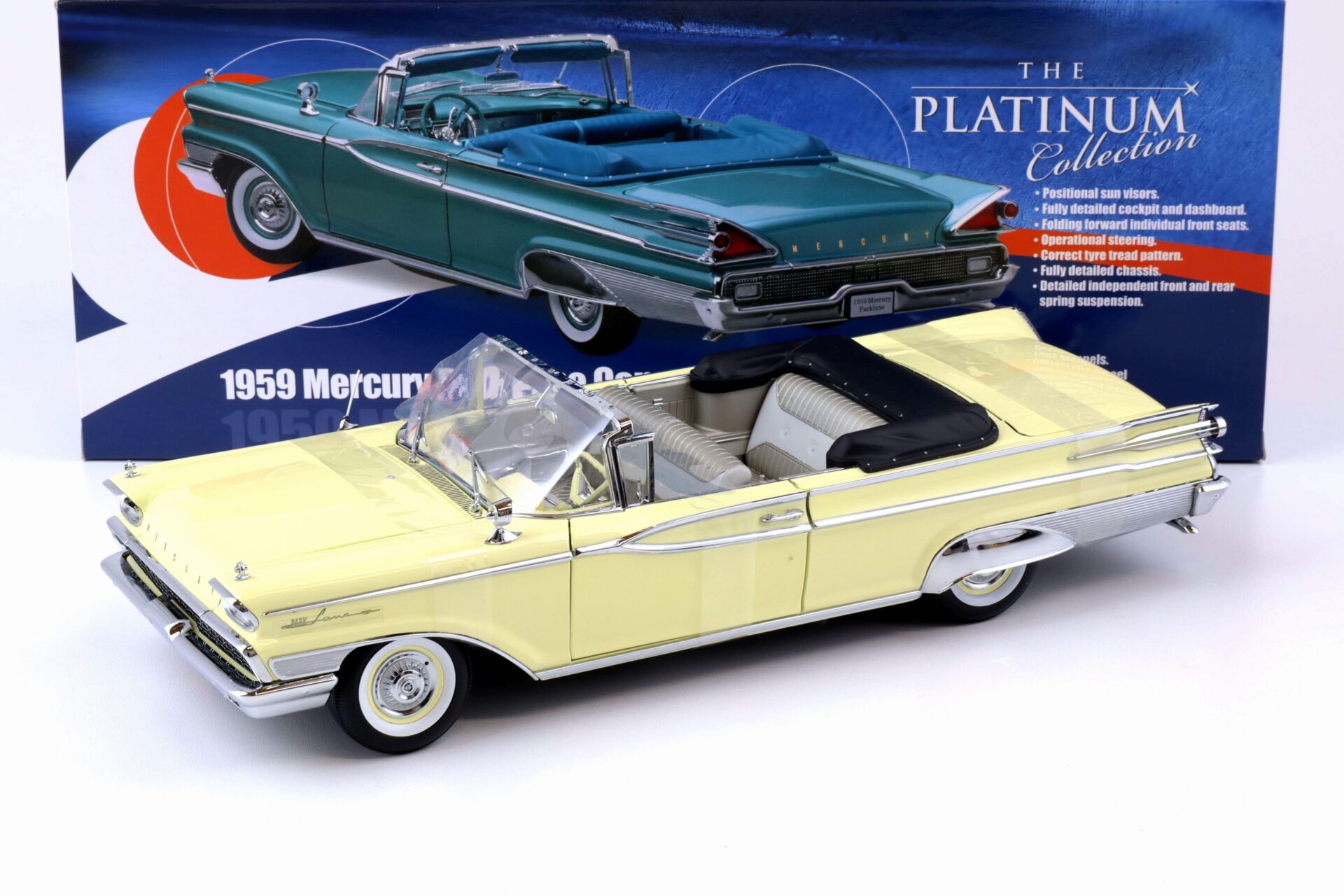 1:18 Sun Star 1959 Mercury Park Lane Open Convertible madeira yellow