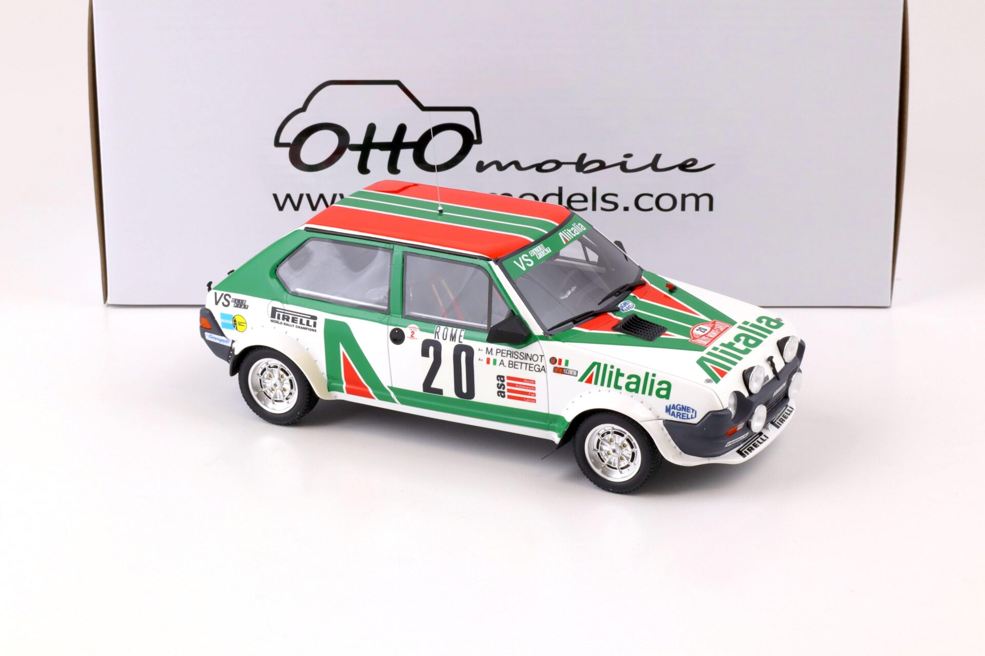1:18 OTTO mobile OT294 Fiat Ritmo Abarth Gr.2 Rallye Monte Carlo #20 white / green