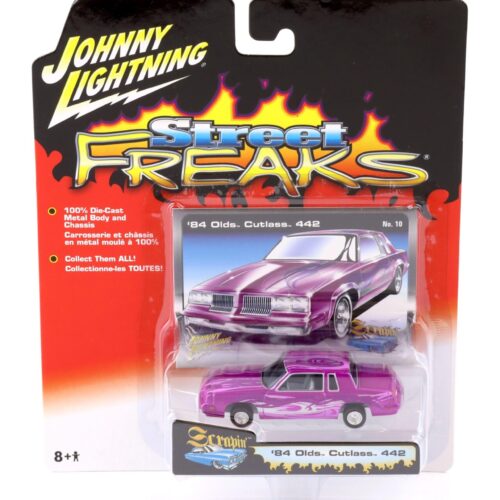 1:64 Johnny Lightning Street Freaks 50301B Scrapin 1984 Oldsmobile Cutlass 442 purple