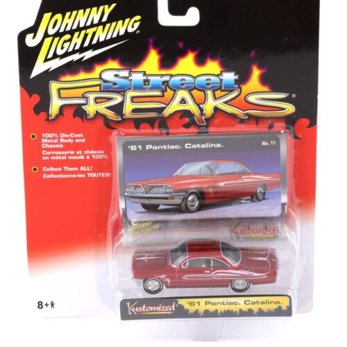 1:64 Johnny Lightning Street Freaks 50301B Kustomized 1961 Pontiac Catalina red