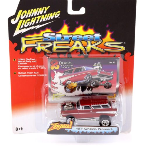 1:64 Johnny Lightning Street Freaks 50301B Zingers 1957 Chevrolet Nomad red