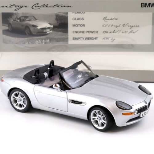 1:18 Kyosho BMW Z8 Roadster silver metallic Heritage Collection DEALER VERSION