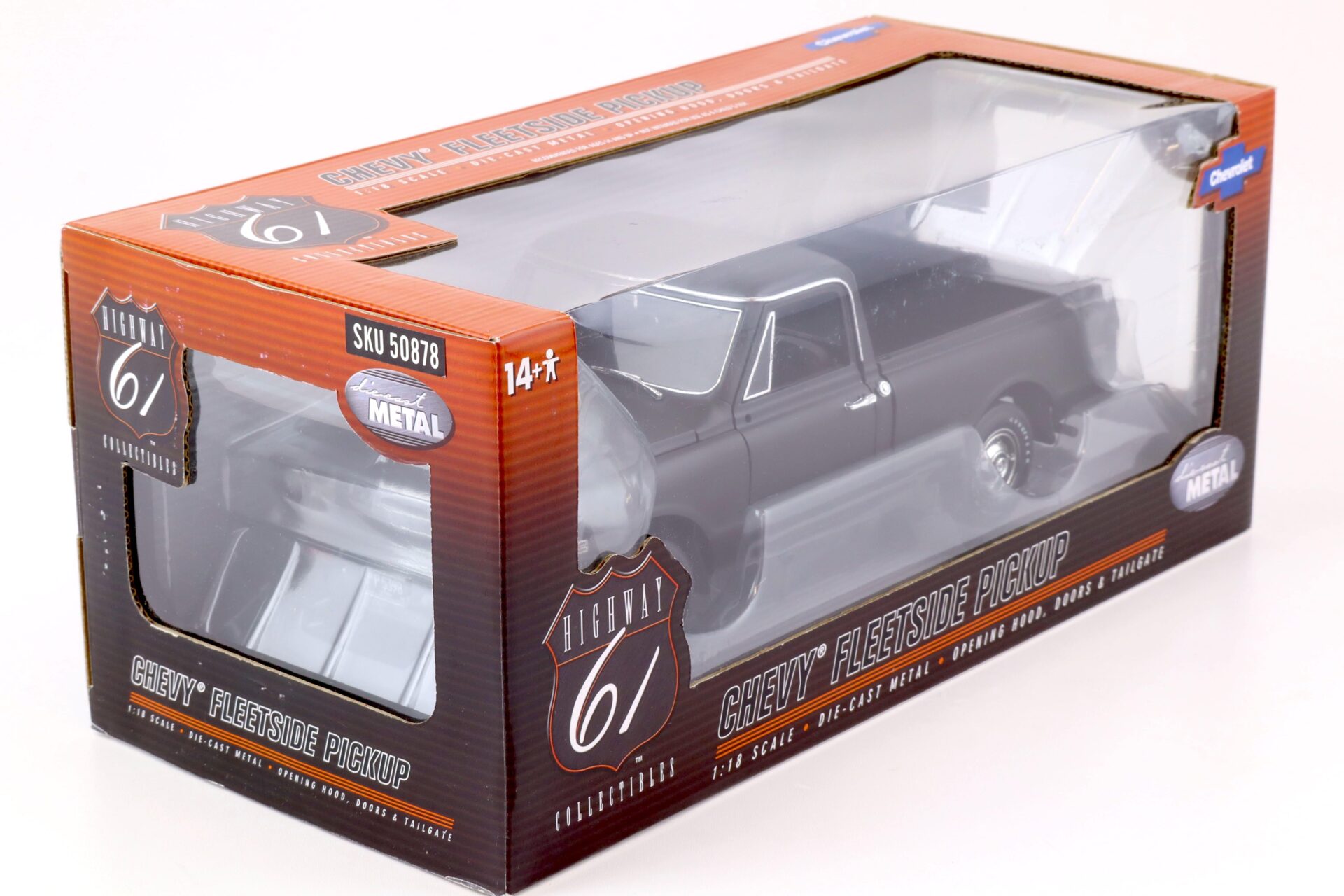 1:18 Highway61 Chevrolet Fleetside Pickup matt black 50878