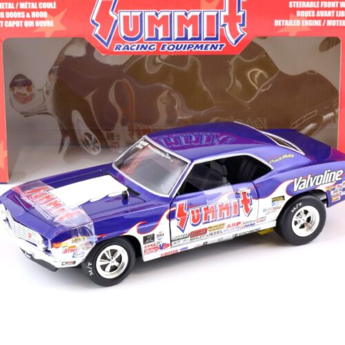 1:18 ERTL Racing Champions 1969 Chevrolet Camaro Summit Racing Equipment blue / white