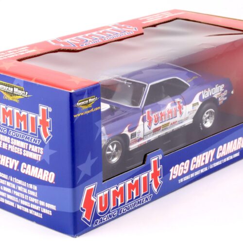1:18 ERTL Racing Champions 1969 Chevrolet Camaro Summit Racing Equipment blue / white