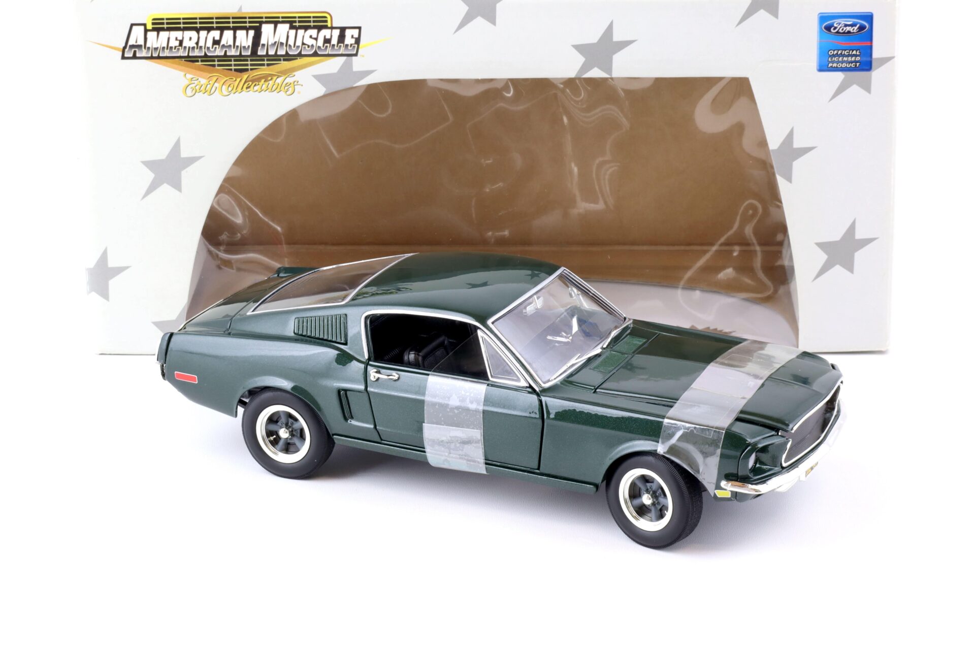 1:18 ERTL American Muscles Collectibles 1968 Ford Mustang GT dark green