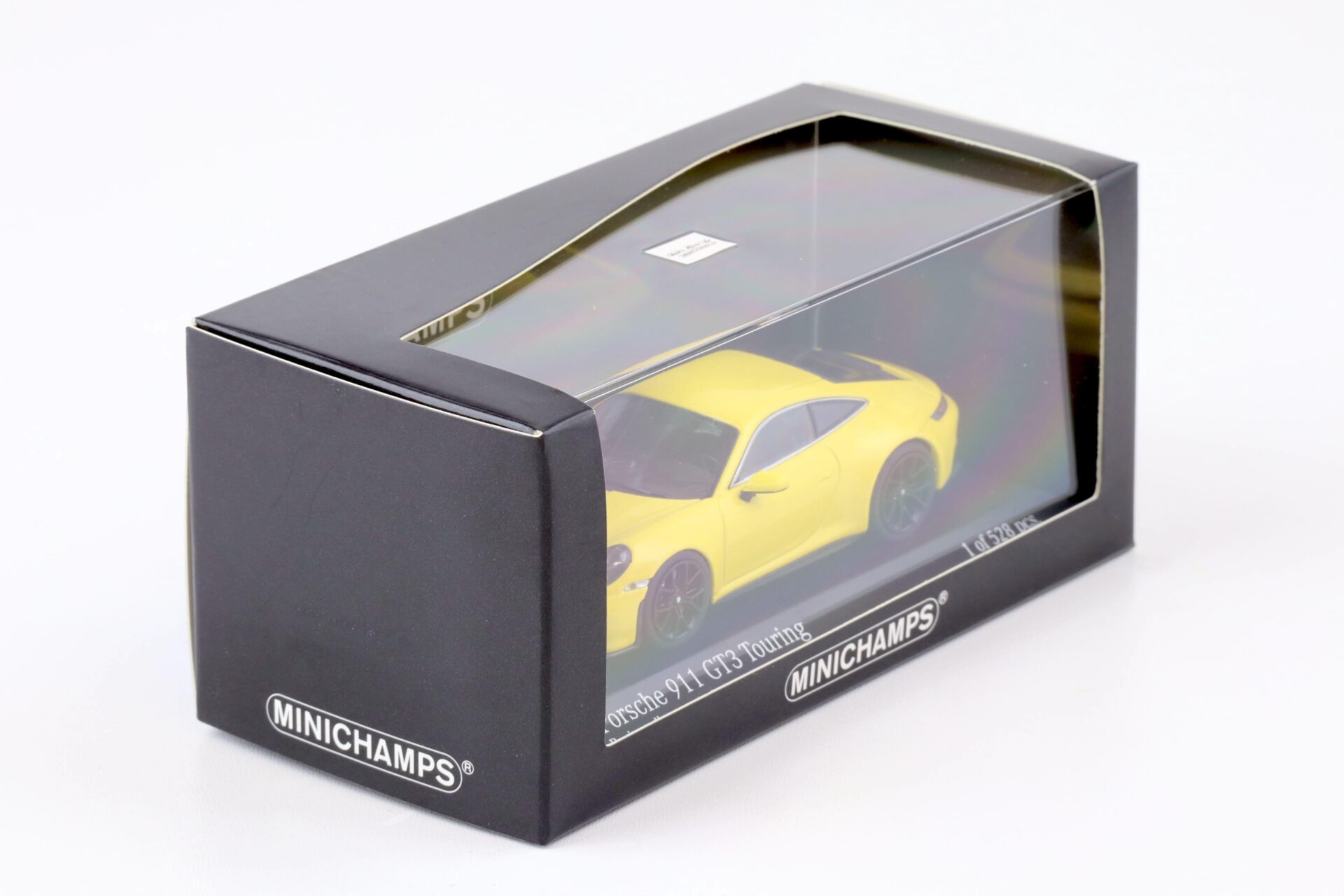 1:43 Minichamps Porsche 911 (992) GT3 Touring 2021 Racing yellow/ black wheels