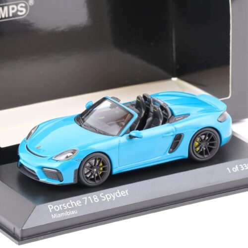 1:43 Minichamps Porsche 718 Boxster Spyder (982) 2020 Miami blue