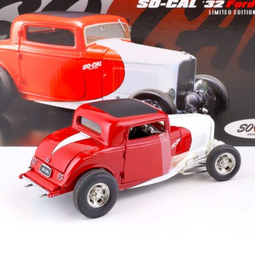 1:18 ACME 1932 Ford Coupe Hot Rod SO-CAL Speed Shop red/ white