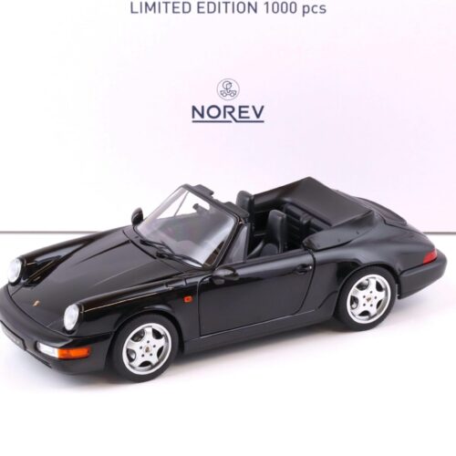 1:18 Norev Porsche 911 (964) Carrera 4 Cabriolet 1990 black metallic - Limited 1000 pcs.