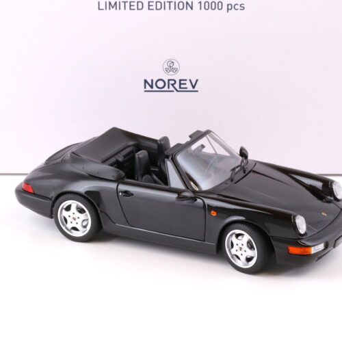 1:18 Norev Porsche 911 (964) Carrera 4 Cabriolet 1990 black metallic - Limited 1000 pcs.