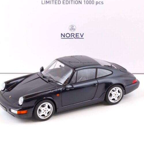 1:18 Norev Porsche 911 (964) Carrera 4 Coupe 1990 dark blue metallic - Limited 1000 pcs.