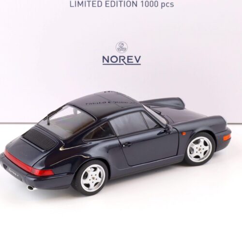 1:18 Norev Porsche 911 (964) Carrera 4 Coupe 1990 dark blue metallic - Limited 1000 pcs.