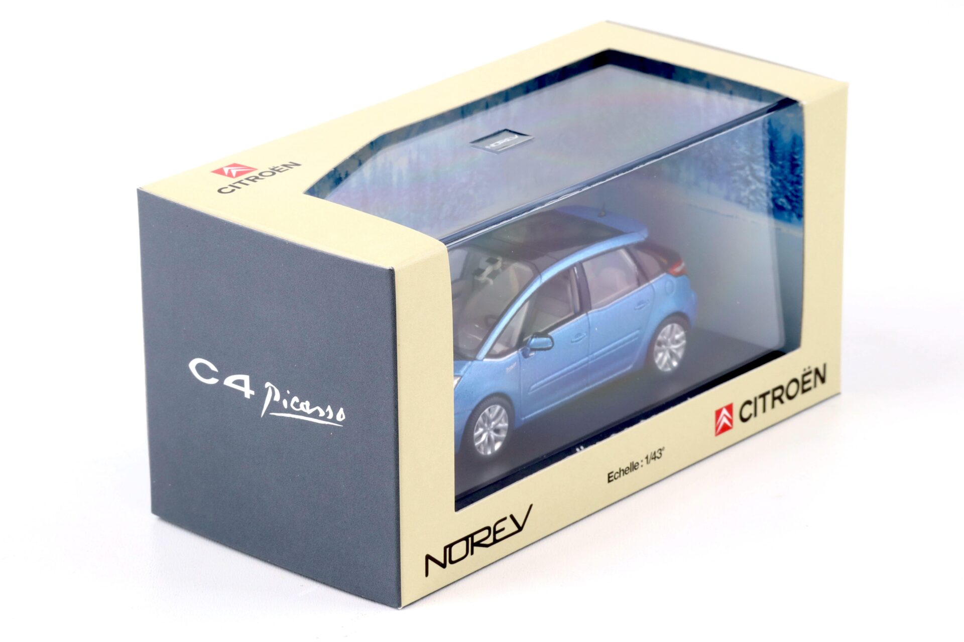 1:43 Norev Citroen C4 Picasso 2007 with glass roof blue metallic