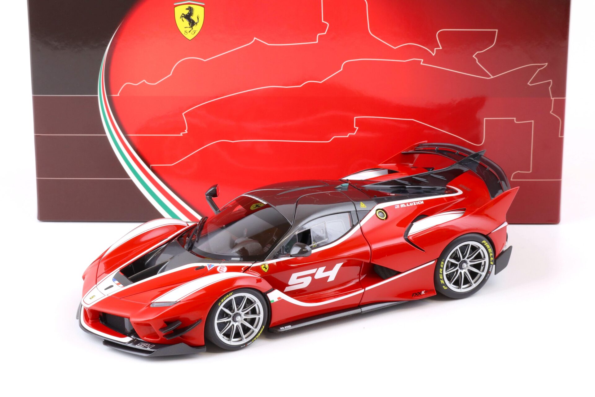 1:18 BBR Ferrari FXXK EVO Rosso Corsa red Car #54 DIECAST