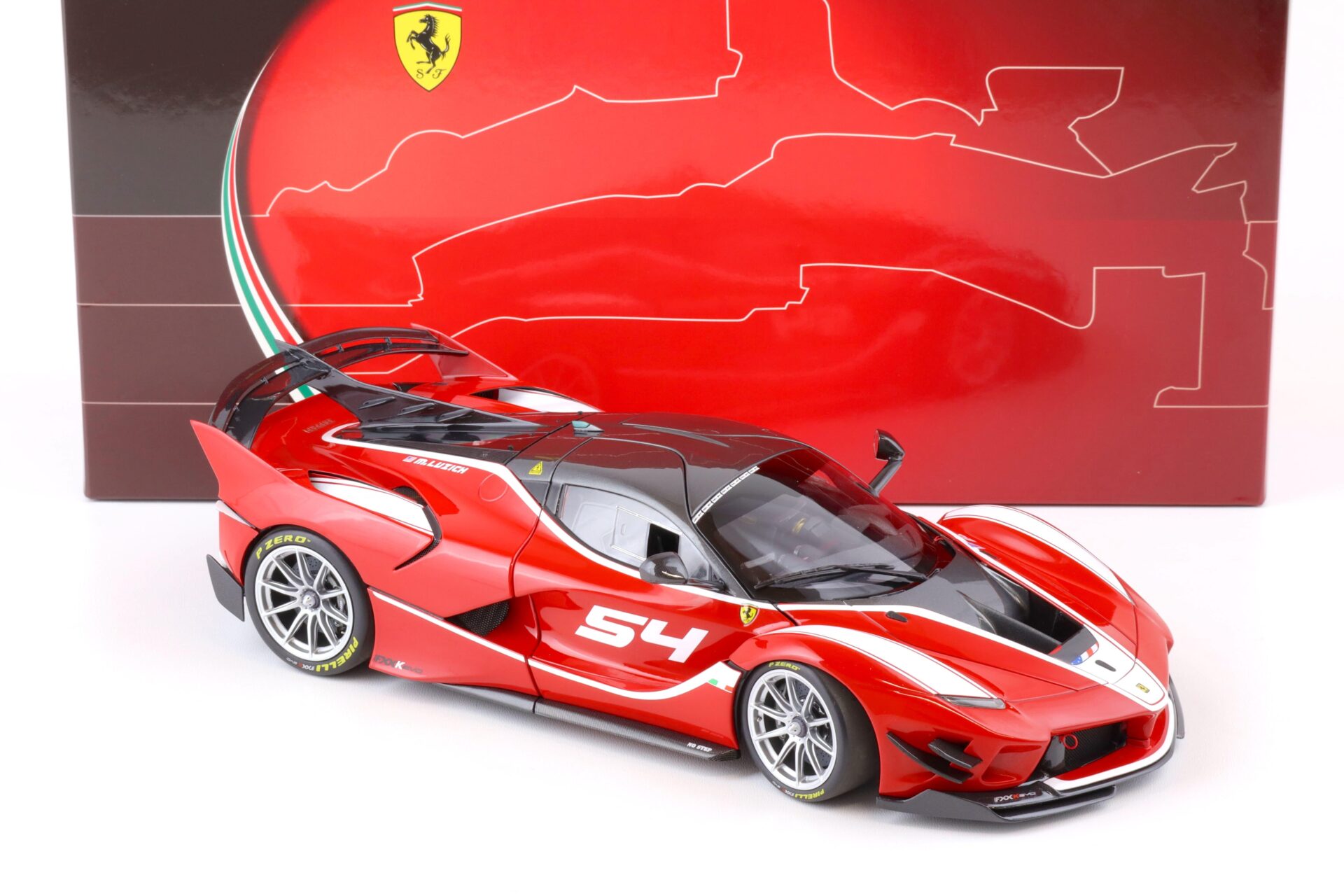 1:18 BBR Ferrari FXXK EVO Rosso Corsa red Car #54 DIECAST