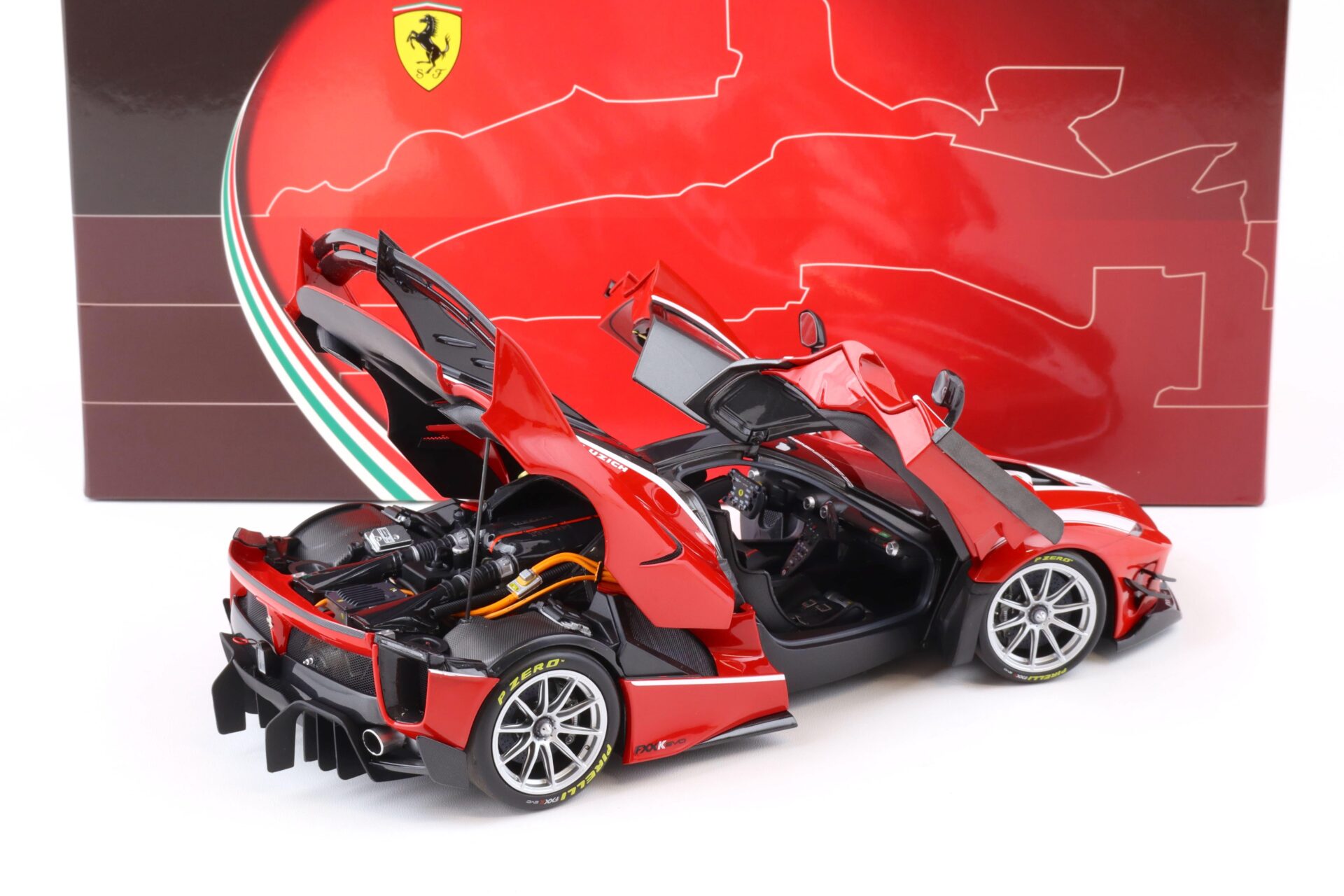 1:18 BBR Ferrari FXXK EVO Rosso Corsa red Car #54 DIECAST