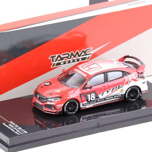 1:64 Tarmac Works Honda Civic Type R FK8 NASA 25 Hours of Thunderhill Race 2017 #18 red / silver