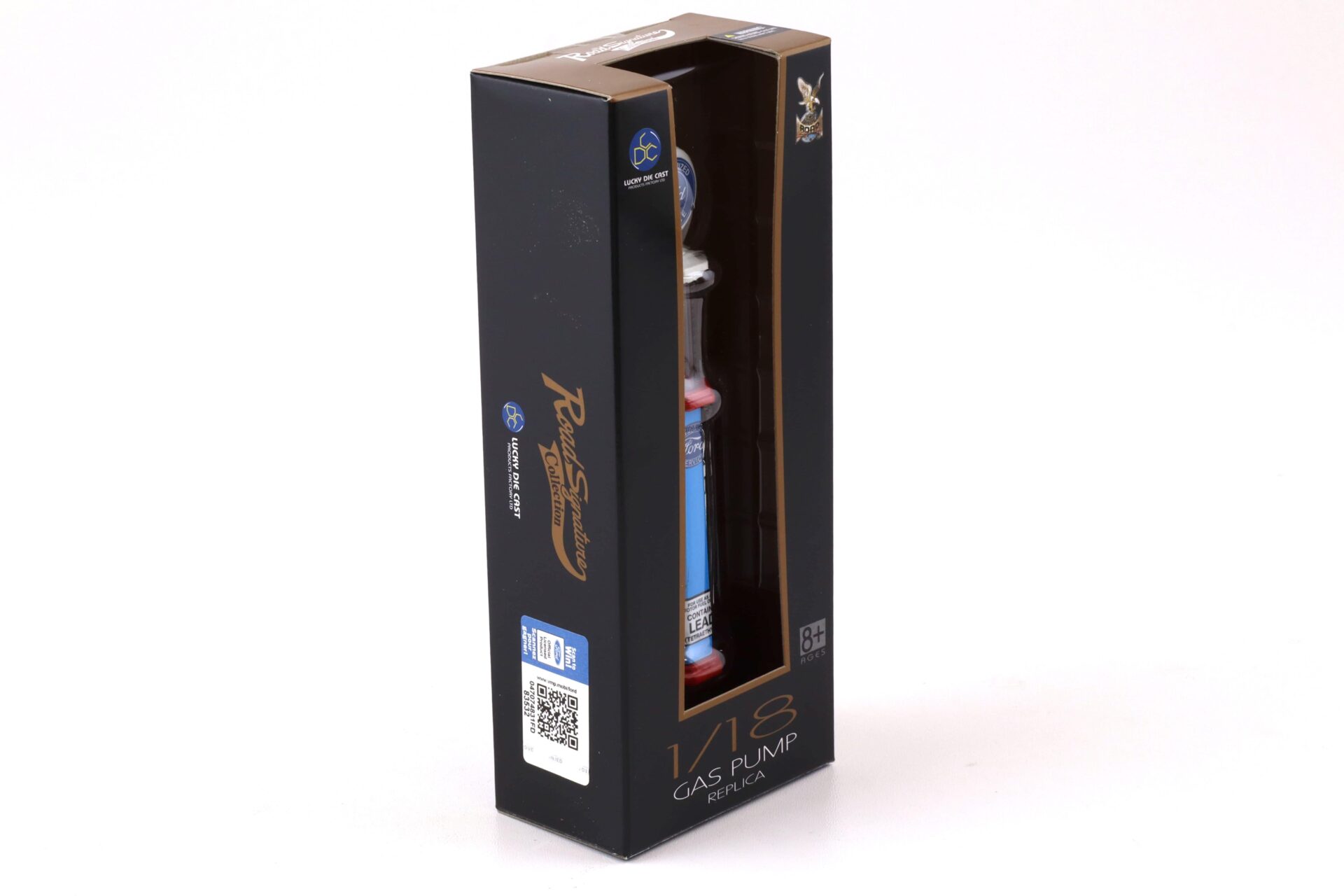 1:18 Road Signature Gas Pump Zapfsäule Ford Service blue / white / red