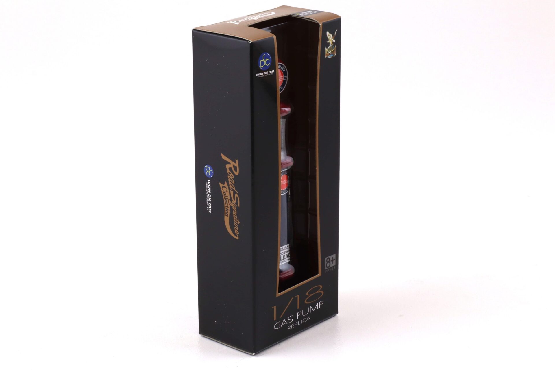 1:18 Road Signature Gas Pump Zapfsäule Studebaker Service black / red