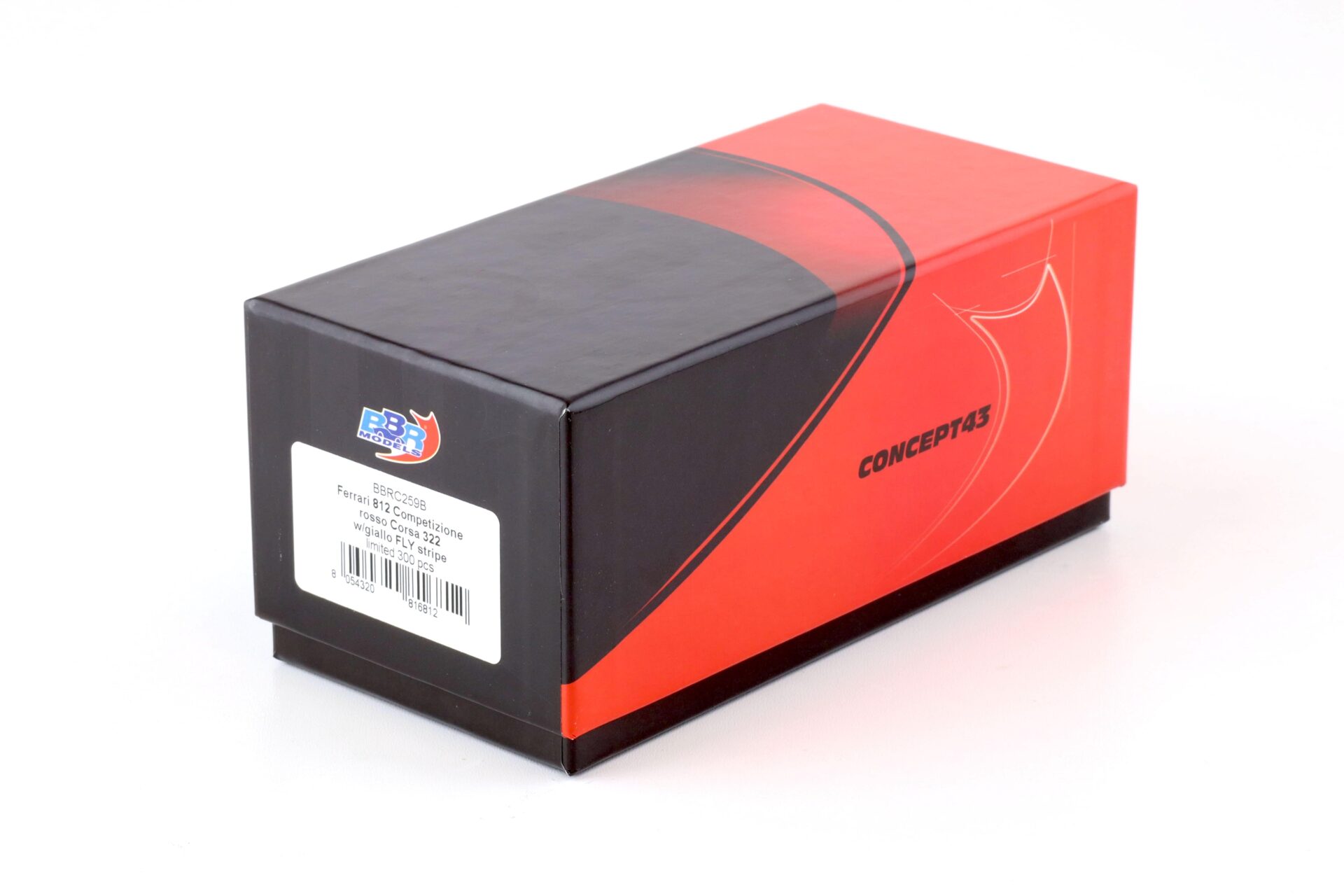 1:43 BBR Ferrari 812 Competizione 2021 Rosso Corsa 322 red w/ giallo fly stripe