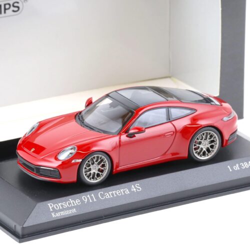1:43 Minichamps Porsche 911 (992) Carrera 4S Coupe 2019 Karmin red