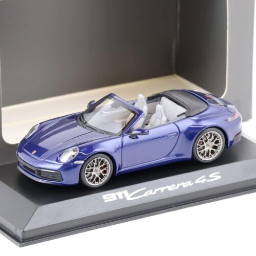 1:43 Minichamps Porsche 911 (992) Carrera 4S Cabriolet Enzian blue DEALER WAP