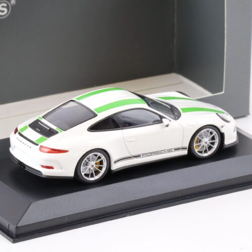 1:43 Minichamps Porsche 911 (991) GT3 R Coupe white/ green stripes - CA04316097 - Image 2