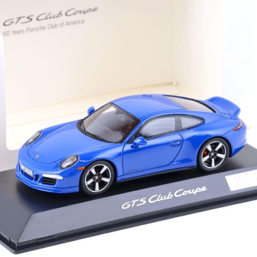 1:43 Spark Porsche 911 (991) GTS Club Coupe blue 60 Years Porsche Club America WAP DEALER