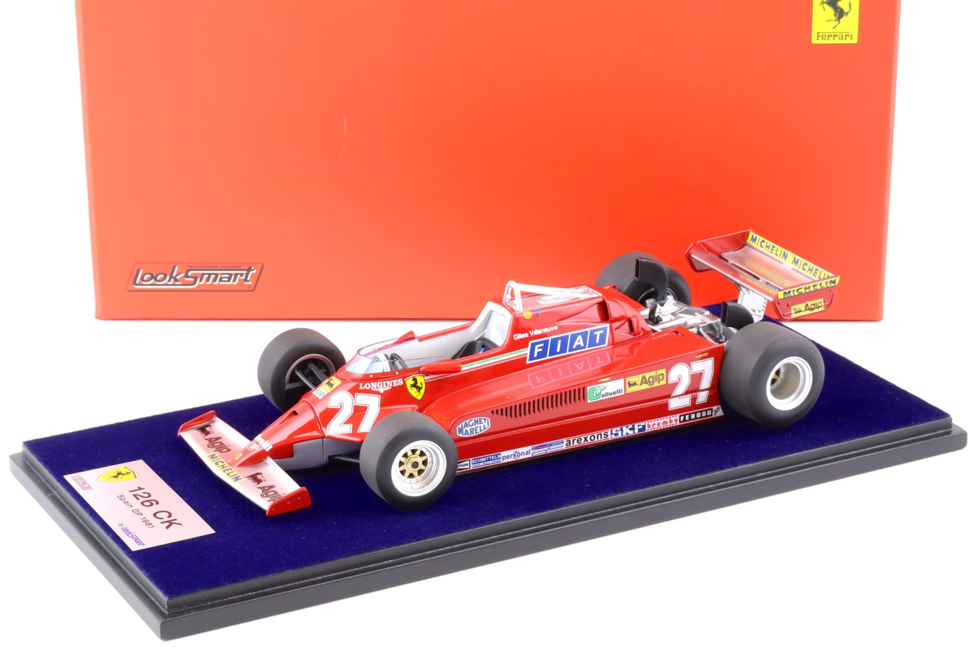 1:18 LookSmart Ferrari 126 CK 1981 Spain GP Villeneuve #27 LS18RC02