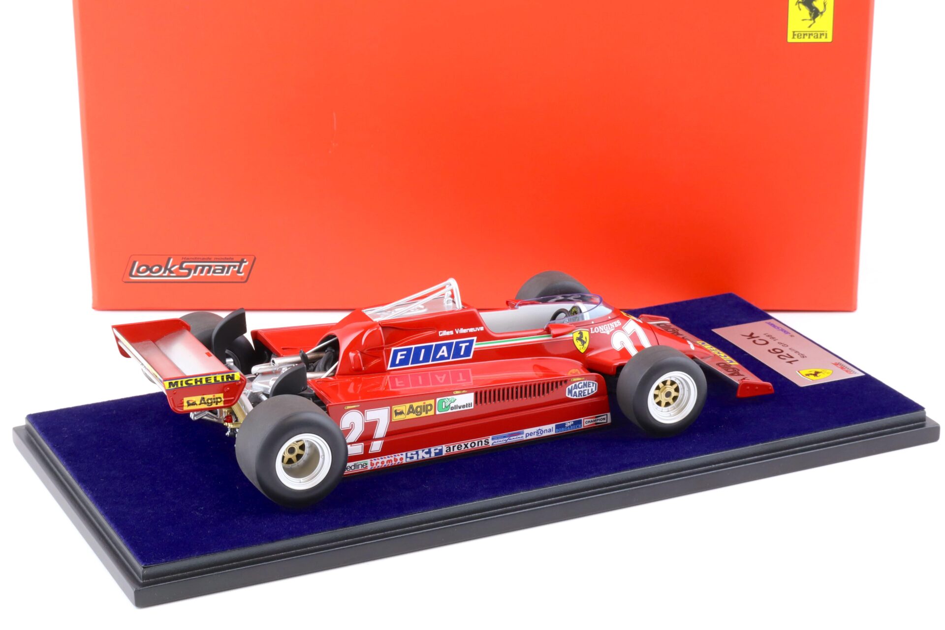1:18 LookSmart Ferrari 126 CK 1981 Spain GP Villeneuve #27 LS18RC02