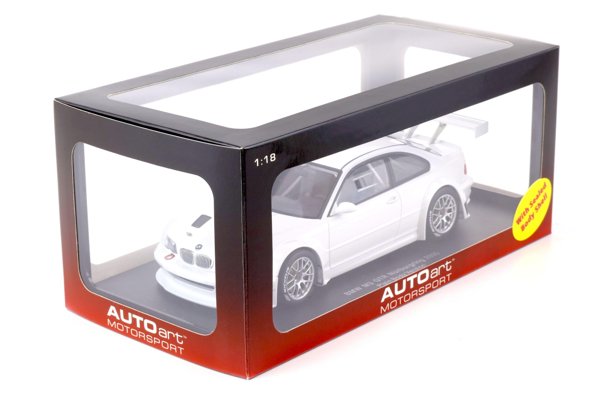 1:18 AUTOart BMW M3 (E46) GTR 24h Nürburgring 2005 Plain Body white 80553