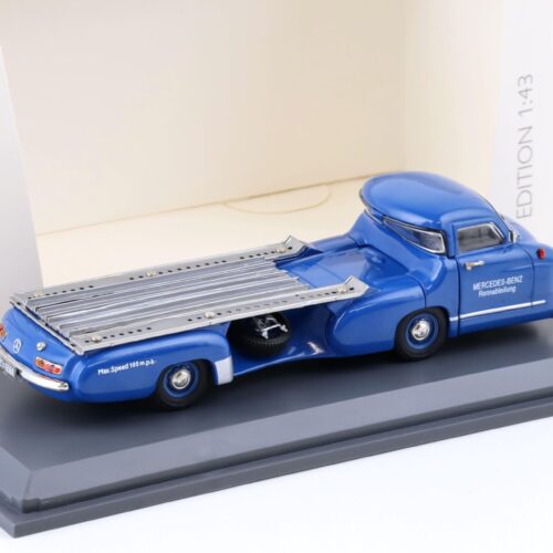 1:43 Schuco Mercedes Renntransporter "Das blaue Wunder" blue 1955