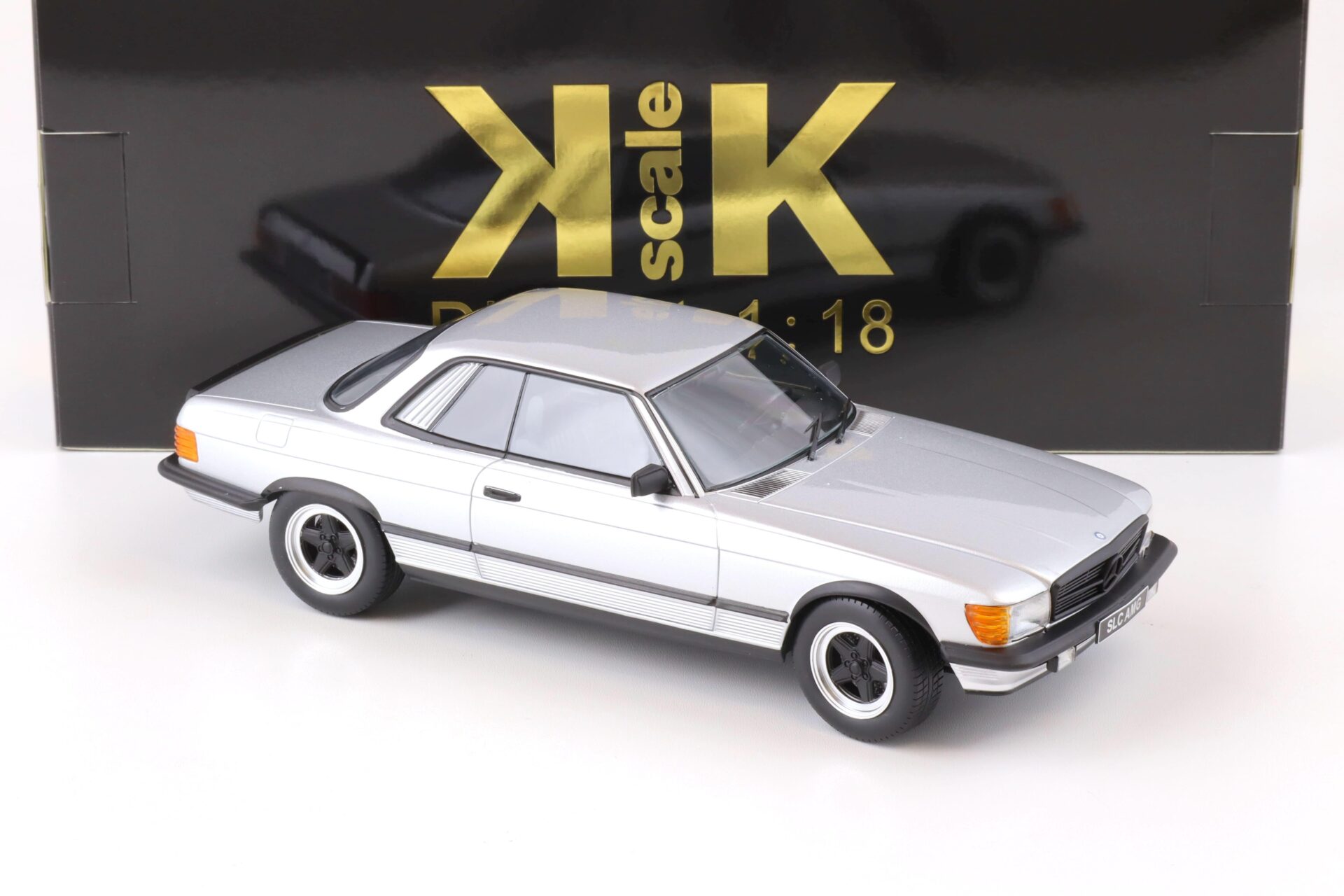 1:18 KK-Scale Mercedes 500 SLC 6.0 AMG C107 Coupe 1985 silver