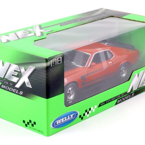 1:18 Welly NEX 1969 Ford Mustang Boss 302 Coupe red