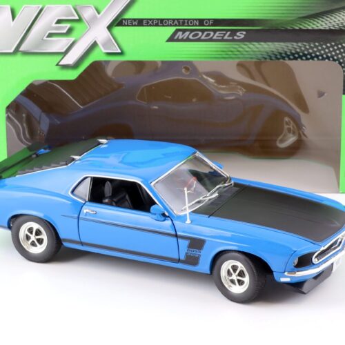 1:18 Welly NEX 1969 Ford Mustang Boss 302 Coupe blue - Image 2