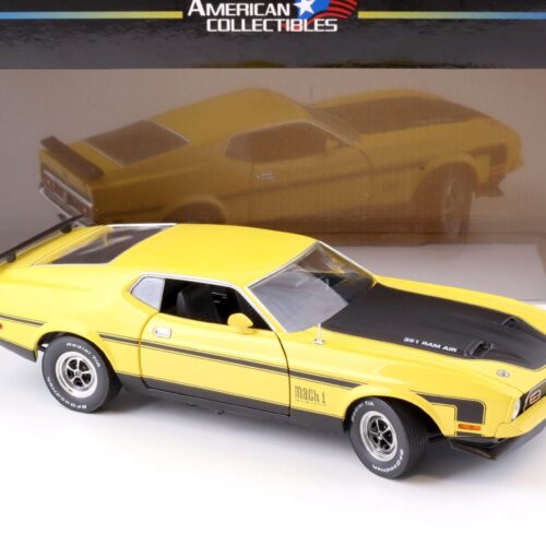 1:18 Sun Star 1971 Ford Mustang Mach 1 Coupe Ram Air 351 yellow