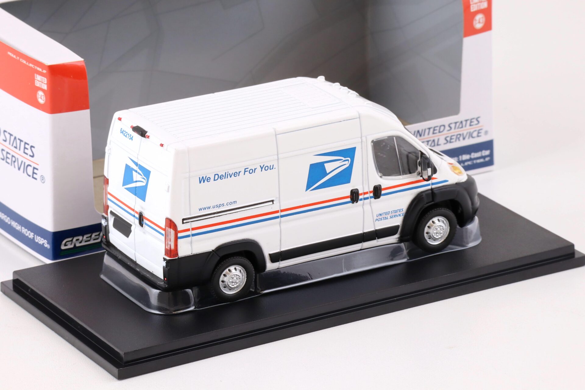 1:43 Greenlight 2018 RAM Promaster 2500 Cargo High Roof USPS white