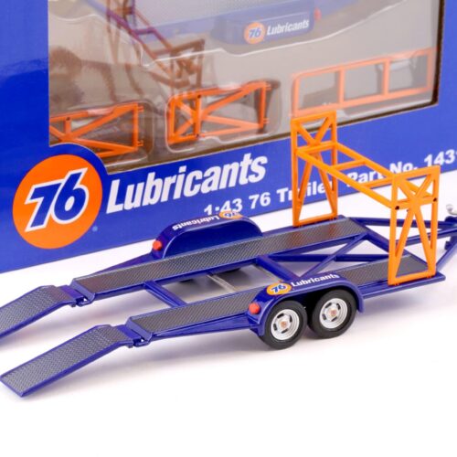 1:43 GMP Tandem Car Trailer Anhänger Union 76 Lubricants blue Diorama Zubehör