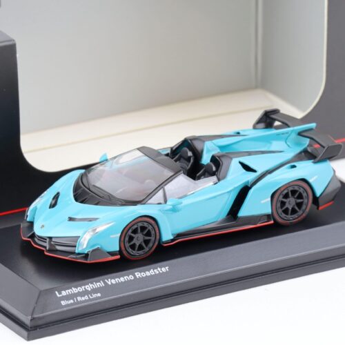 1:64 Kyosho Lamborghini Veneno Roadster blue/ red Line