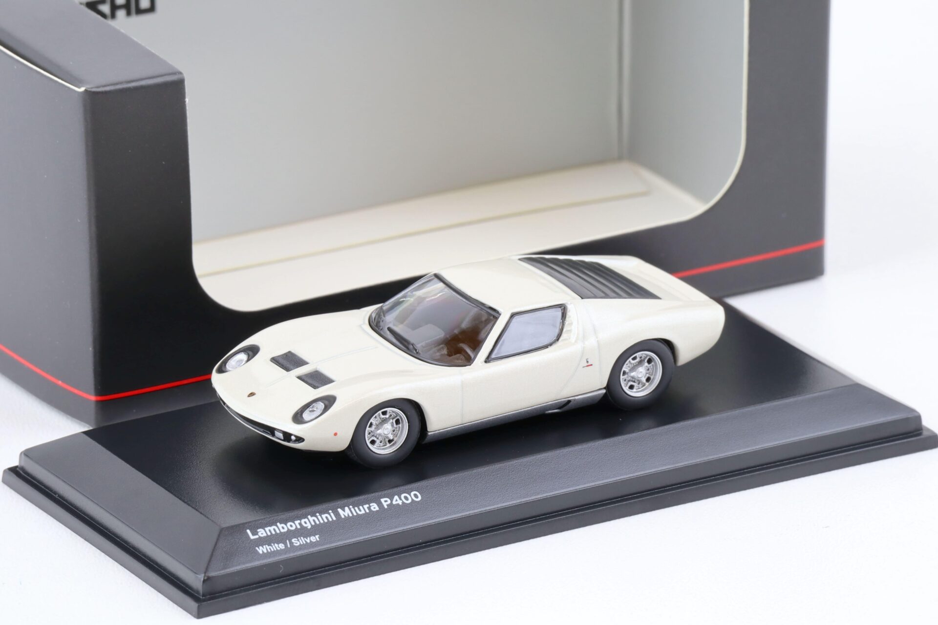 1:64 Kyosho Lamborghini Miura P400 Coupe white/ silver