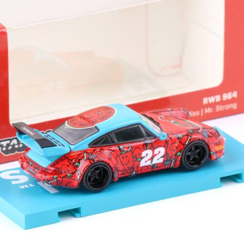 1:64 Tarmac Works Porsche 911 (964) RWB Mr. Men Little Miss Mr. Strong #22 red