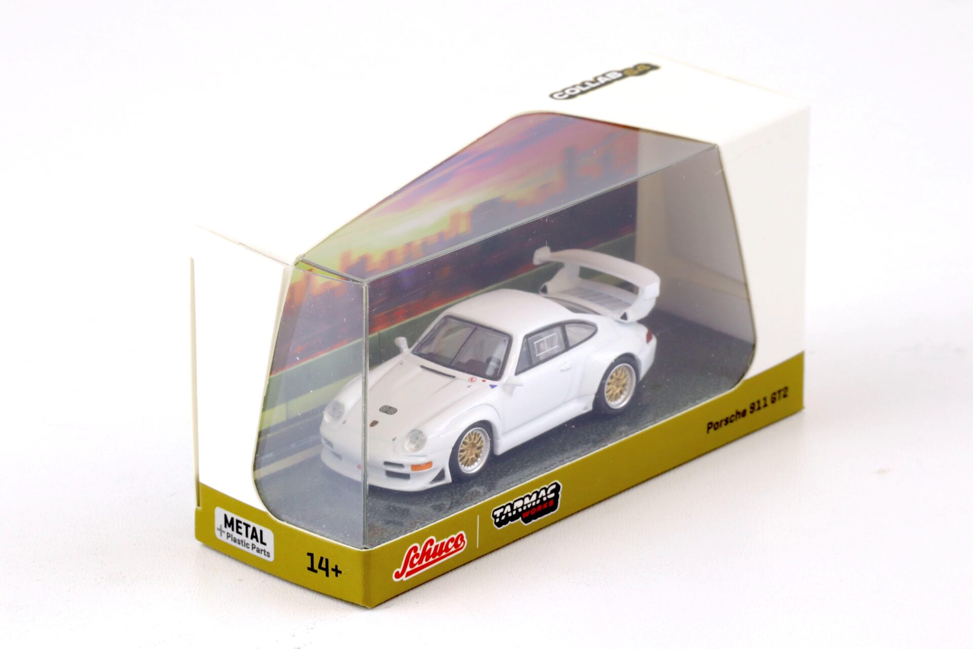 1:64 Tarmac X Schuco Porsche 911 (993) GT2 Coupe white