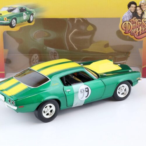 1:18 Johnny Lightning CooterÂ´s Chevrolet Camaro green/ yellow The Dukes of Hazzard
