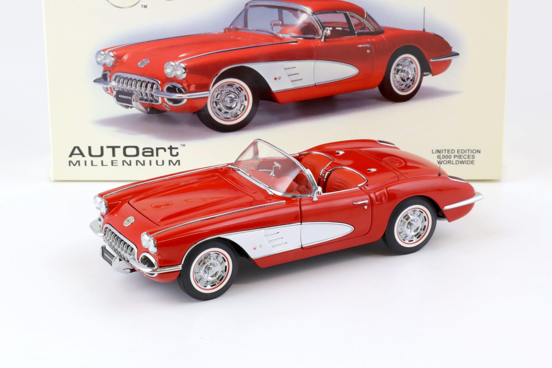 1:18 AUTOart Chevrolet Corvette 1959 with Hardtop Roman red 71141