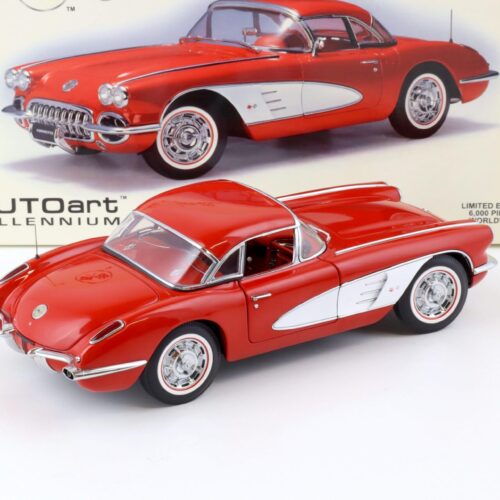 1:18 AUTOart Chevrolet Corvette 1959 with Hardtop Roman red 71141
