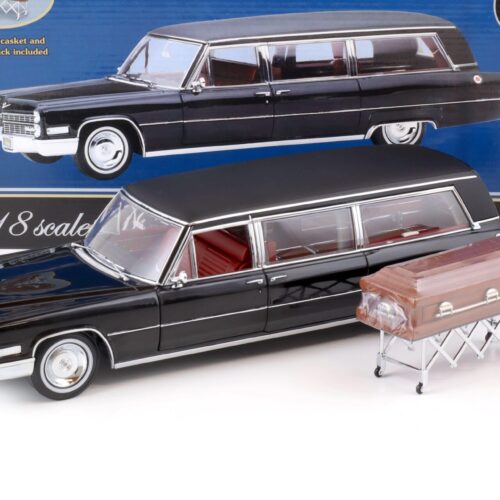 1:18 Precision Miniatures Sunset Coach 1966 Cadillac S&S Limousine HEARSE black