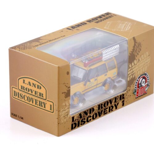 1:64 BMC BM Creations 1998 Land Rover Discovery 1 RHD Camel Trophy yellow